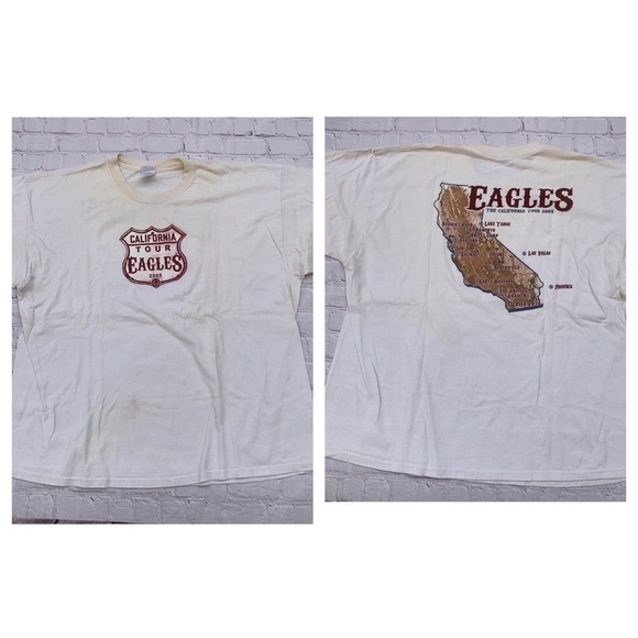 Y2K The Eagles 2005 California Tour double sided band tee shirt size XXL - Picture 1 of 10